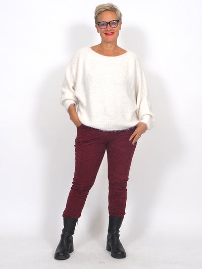 Marta du Chateau vakosamettihousu Pecan Wine