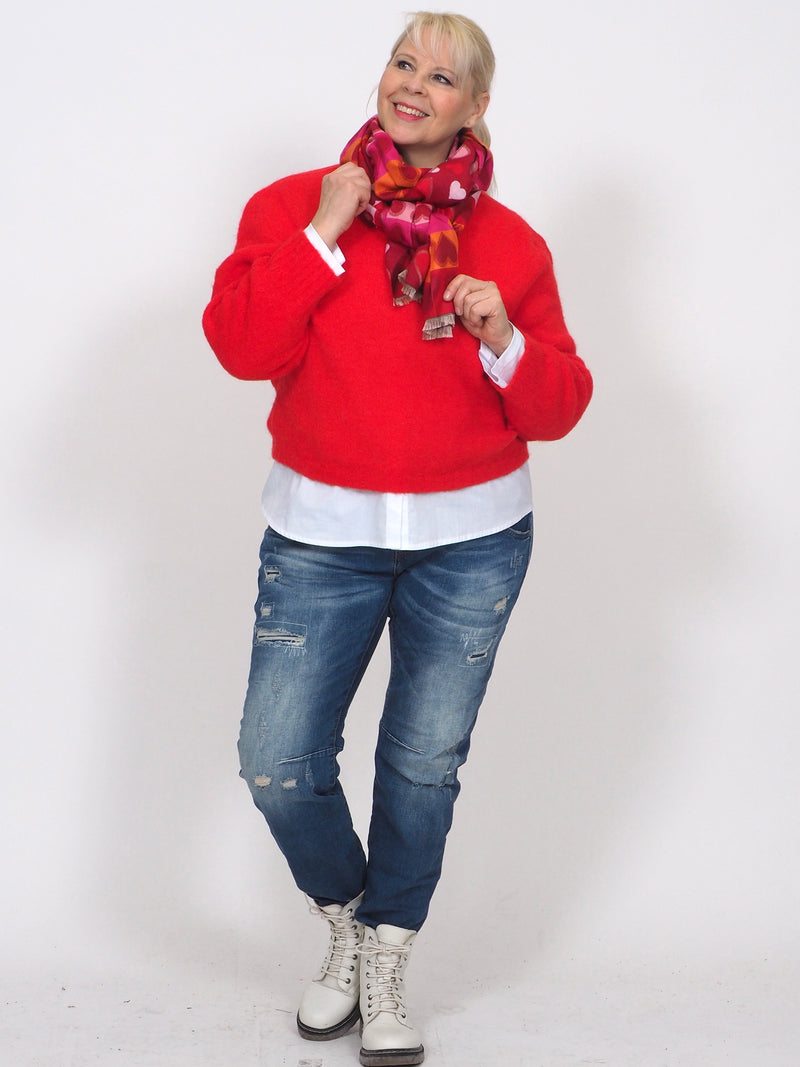 Alpakkaneule Gabriele Red