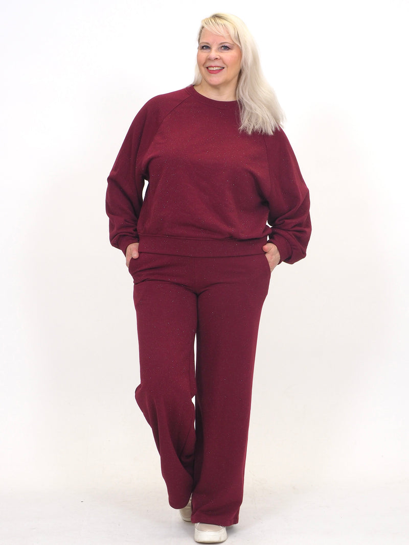 Collegepusero Glitter Viini