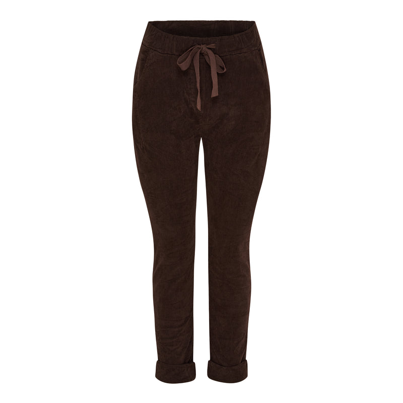 Marta du Chateau vakosamettihousu Pecan ruskea