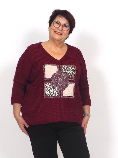 Neule Leo&Niittikoristeilla Viini