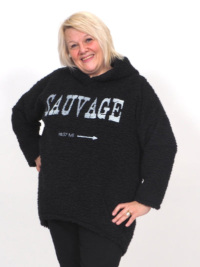 Pörrötunika Sauvage musta