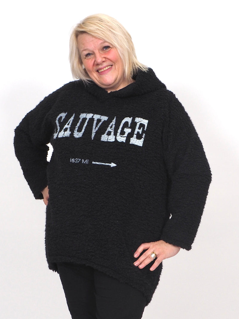 Pörrötunika Sauvage musta