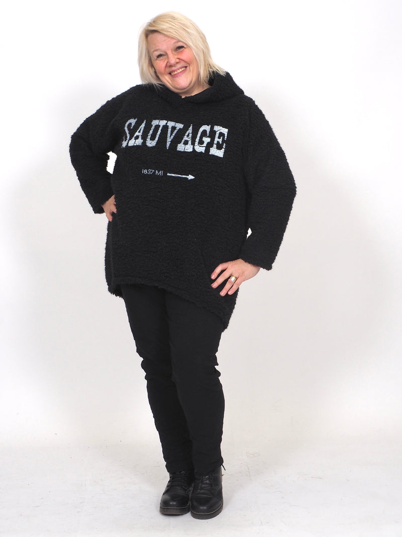 Pörrötunika Sauvage musta