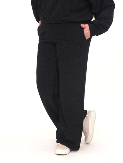 Collegehousu Glitter Musta