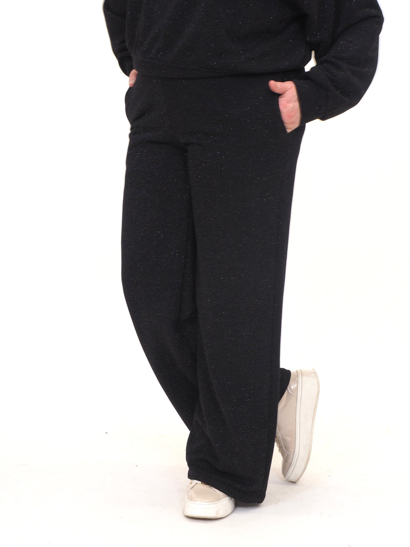 Collegehousu Glitter Musta