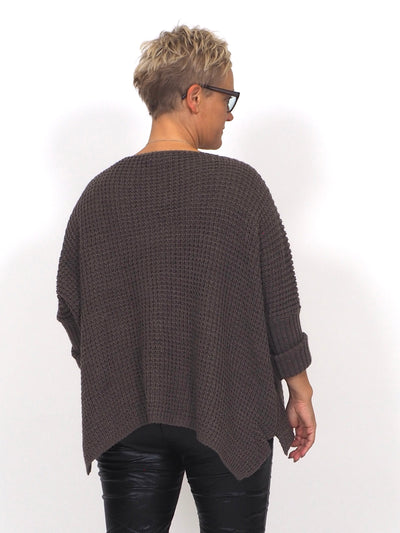 Neule Leo&Niittikoristeilla Taupe