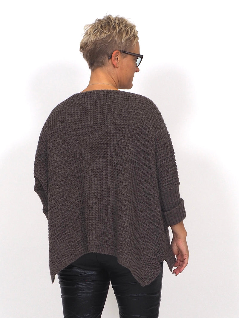 Neule Leo&Niittikoristeilla Taupe