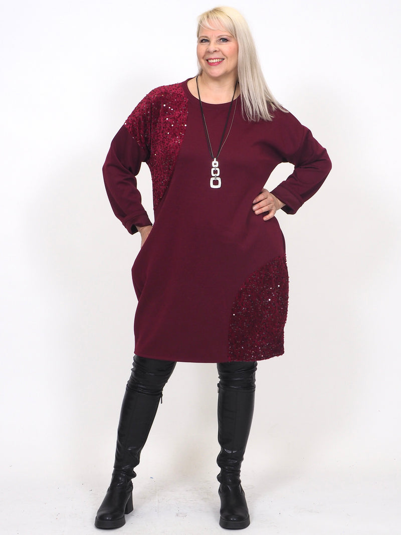 Collegemekko Samettipaljetti Viini