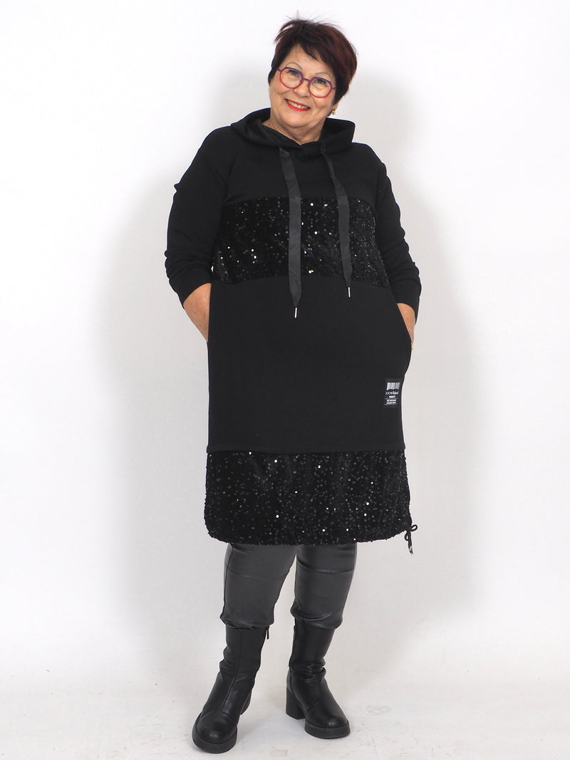 Collegemekko Paljetti Musta