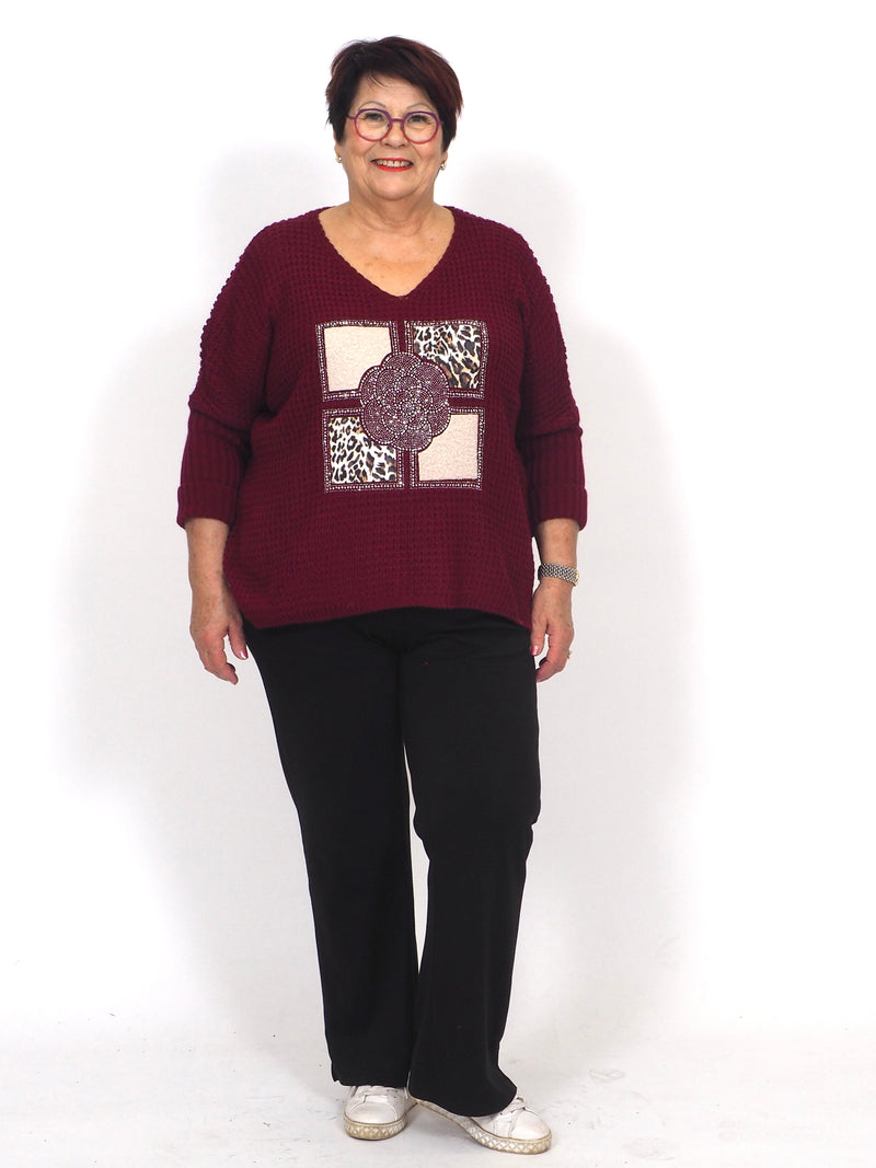 Neule Leo&Niittikoristeilla Viini