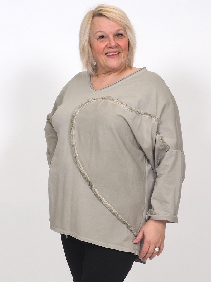 Trikootunika Fringy Hiekka XL