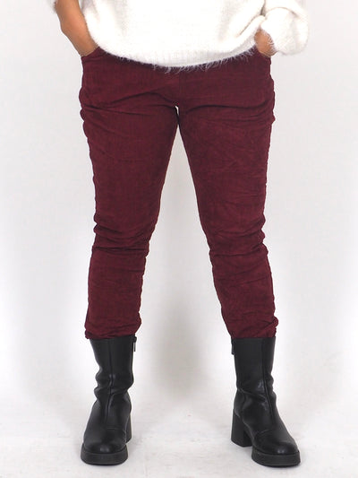 Marta du Chateau vakosamettihousu Pecan Wine