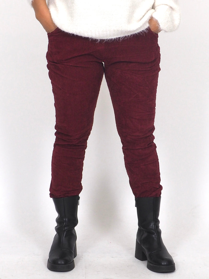 Marta du Chateau vakosamettihousu Pecan Wine