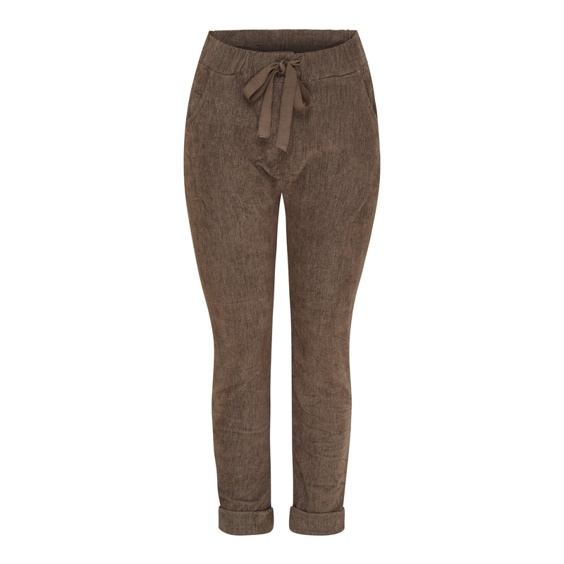 Marta du Chateau vakosamettihousu Pecan Taupe