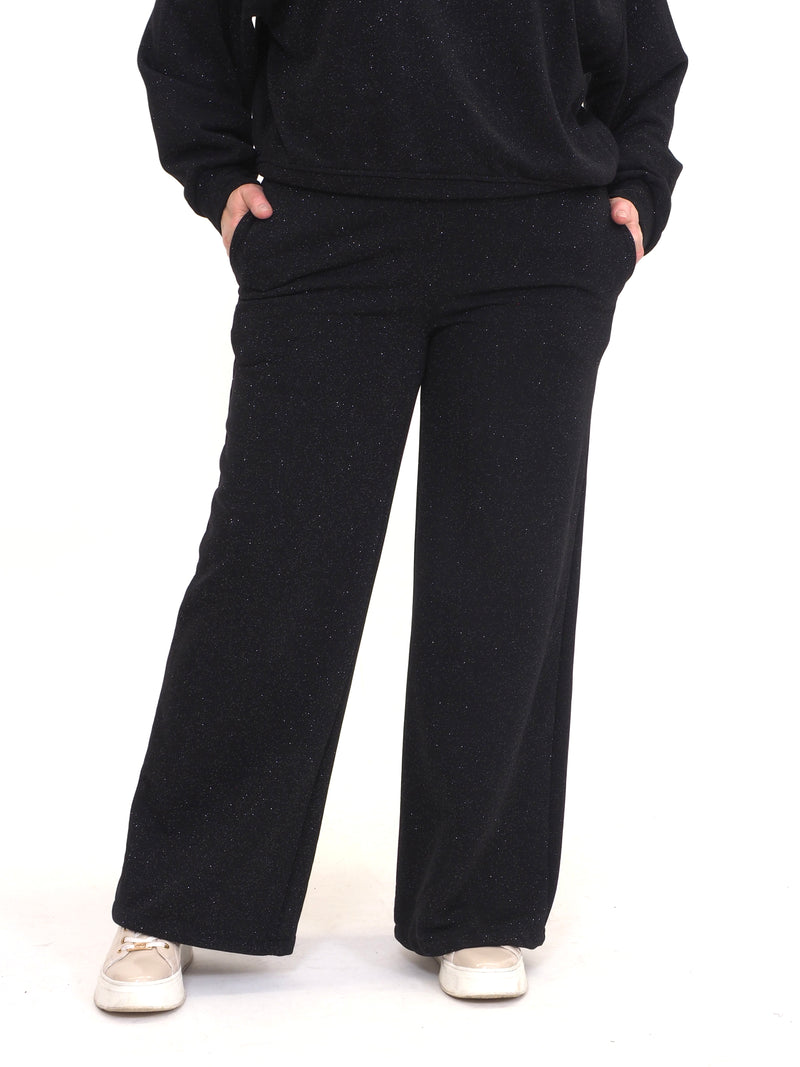 Collegehousu Glitter Musta