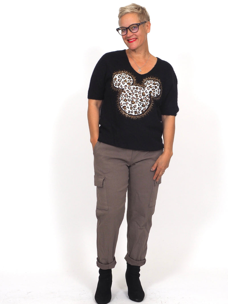 Neule Mickey Black