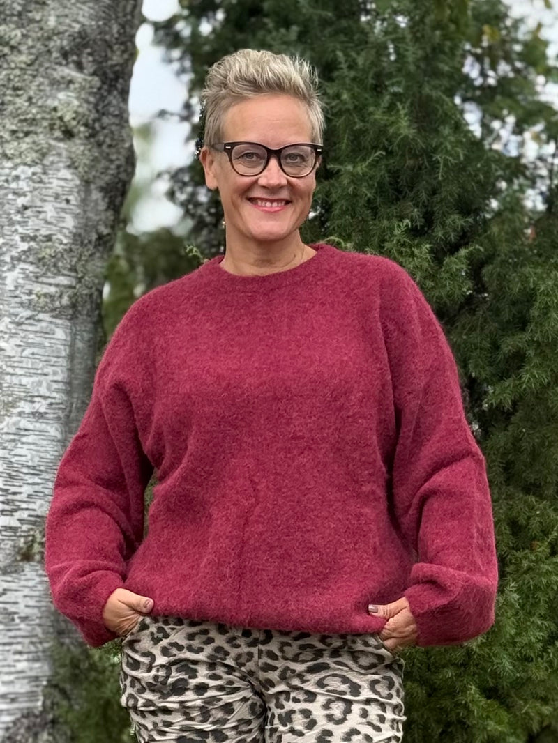 Alpakkaneule Fanny Viininpunainen