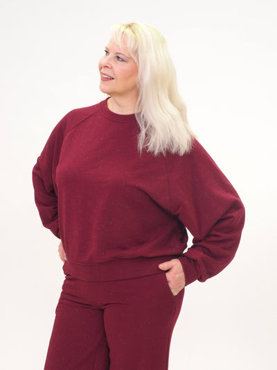 Collegepusero Glitter Viini